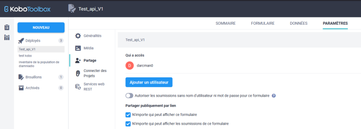 Autorisations Kobo